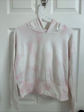 Women's Pale Pink Tie-Dye Hooded Sweatshirt
